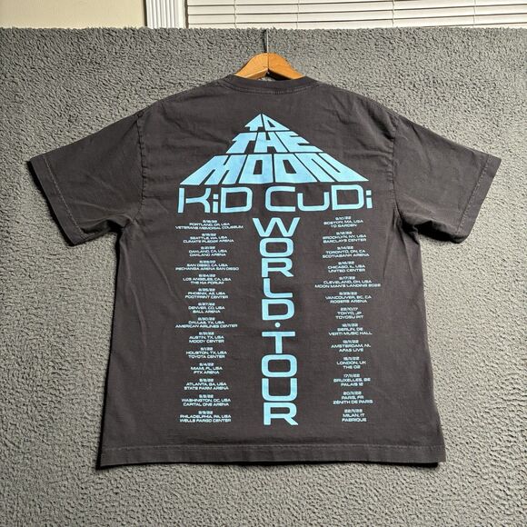 Kid Cudi To The Moon World Tour Shirt Mens Size Small Gray 2022 Hip Hop Hype - Picture 9 of 11